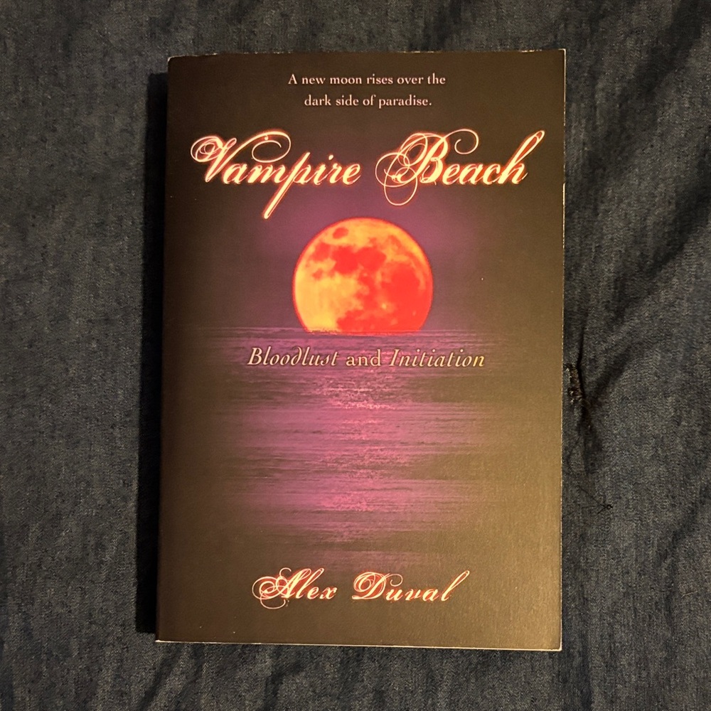 Vampire Beach Book with Red Moon Cover